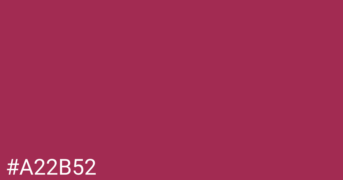 Hex color #a22b52 graphic