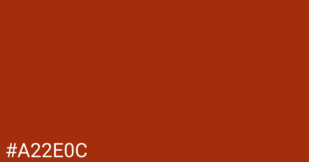 Hex color #a22e0c graphic