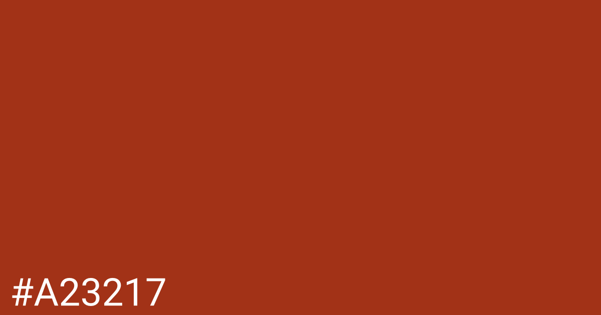 Hex color #a23217 graphic