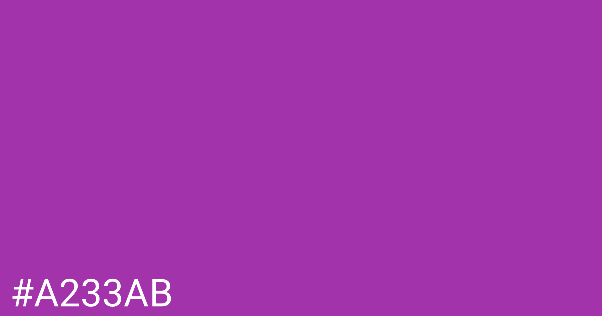 Hex color #a233ab graphic