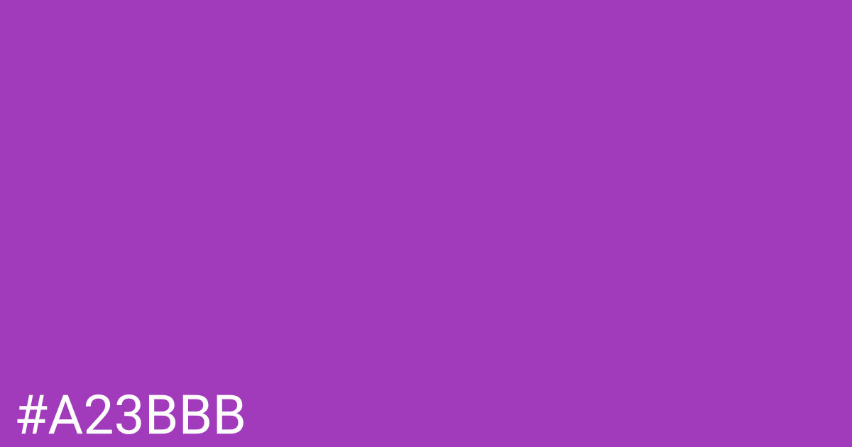 Hex color #a23bbb graphic