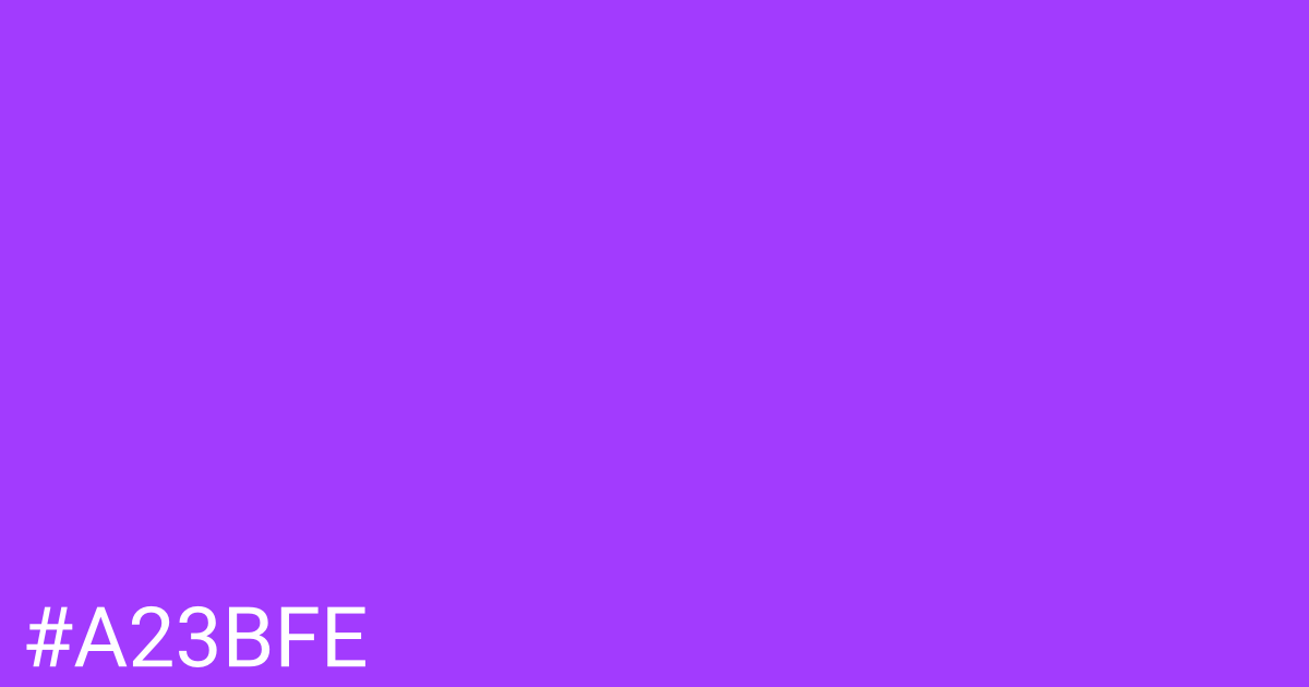 Hex color #a23bfe graphic