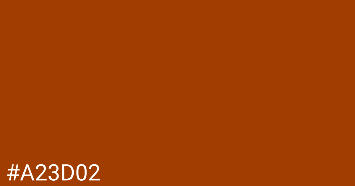 Hex color #a23d02 graphic