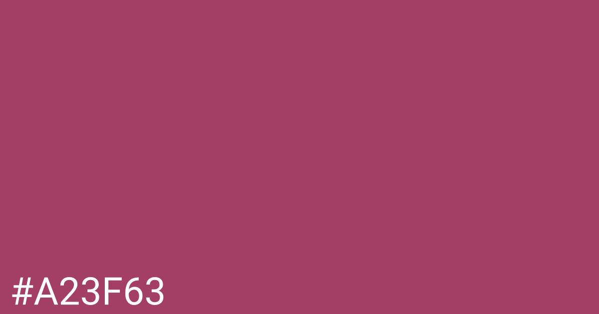 Hex color #a23f63 graphic