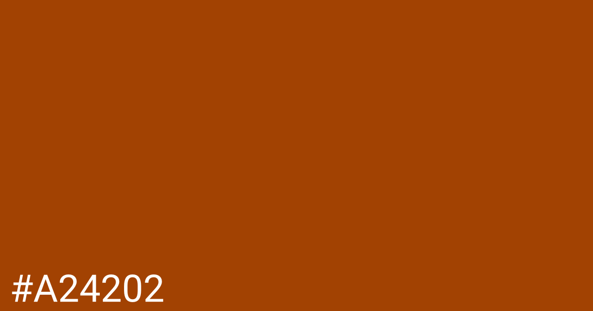 Hex color #a24202 graphic