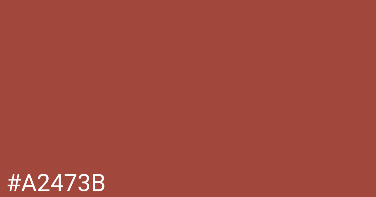 Hex color #a2473b graphic