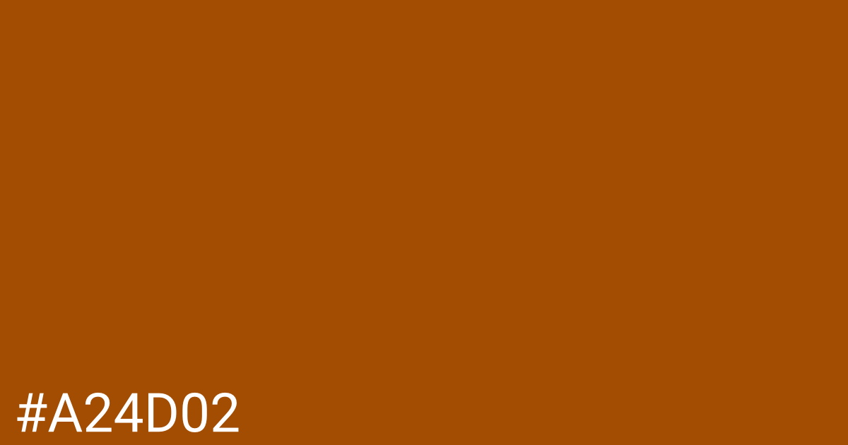 Hex color #a24d02 graphic