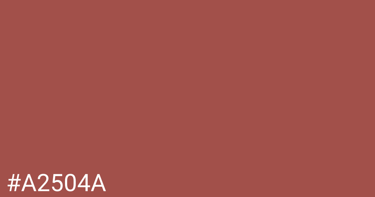 Hex color #a2504a graphic