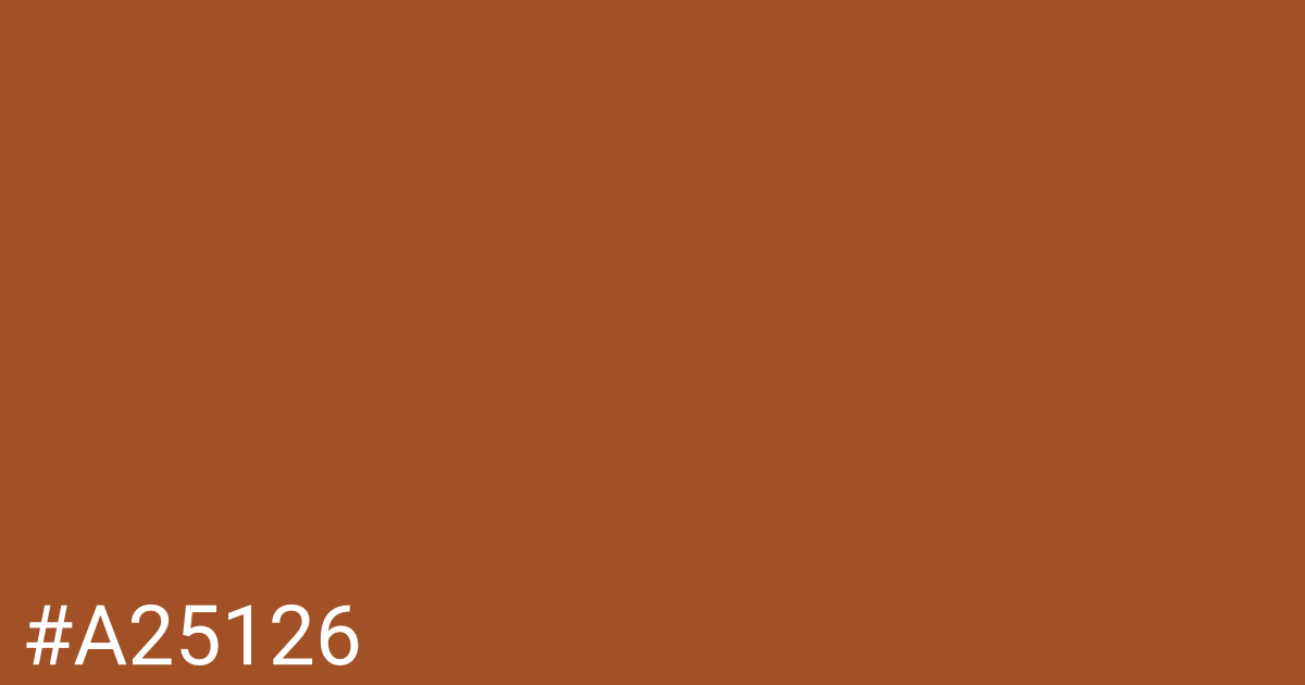 Hex color #a25126 graphic