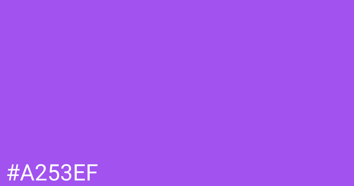 Hex color #a253ef graphic
