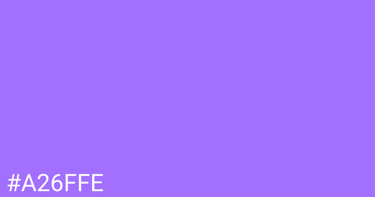 Hex color #a26ffe graphic