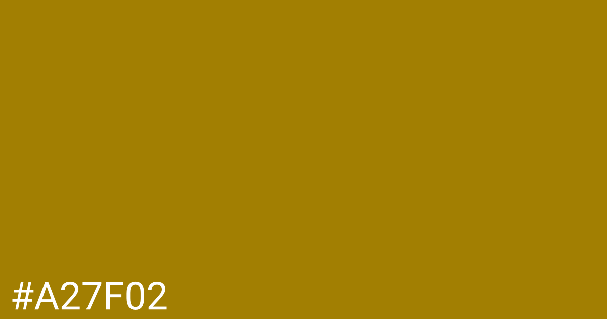 Hex color #a27f02 graphic