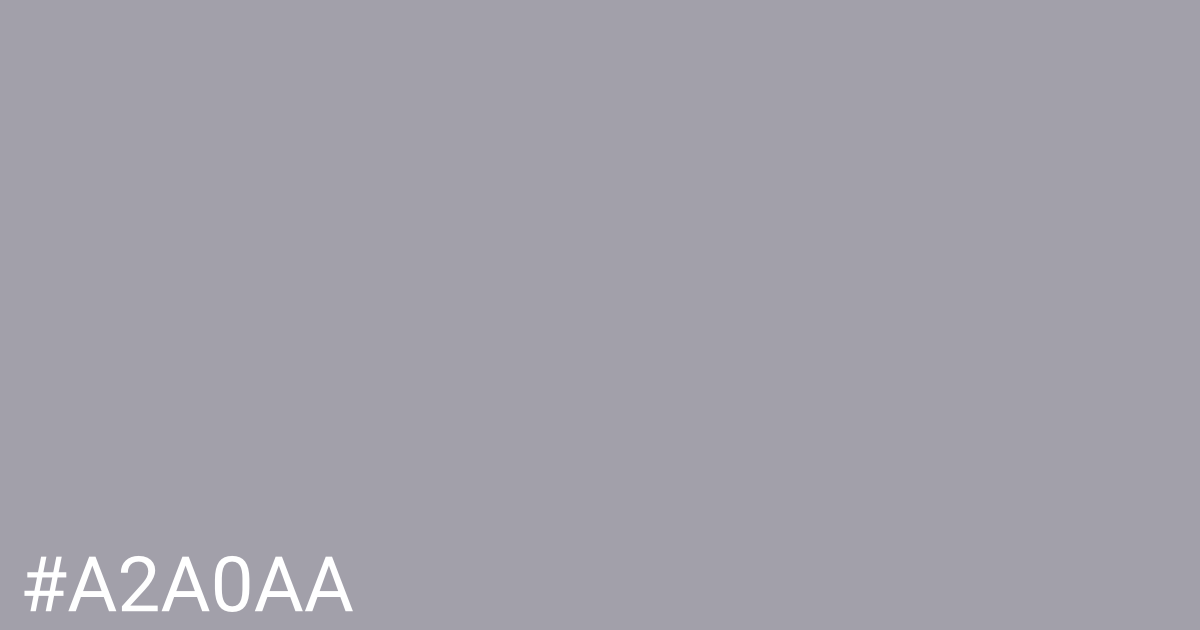 Hex color #a2a0aa graphic