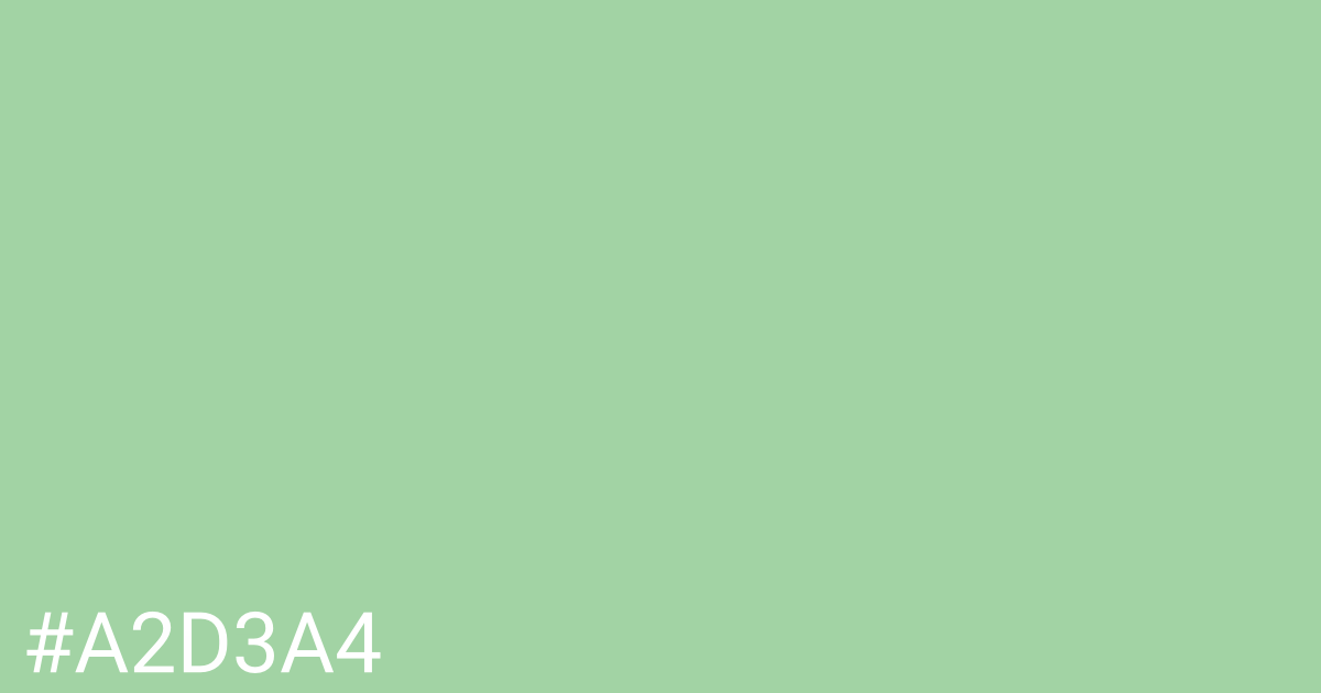 Hex color #a2d3a4 graphic