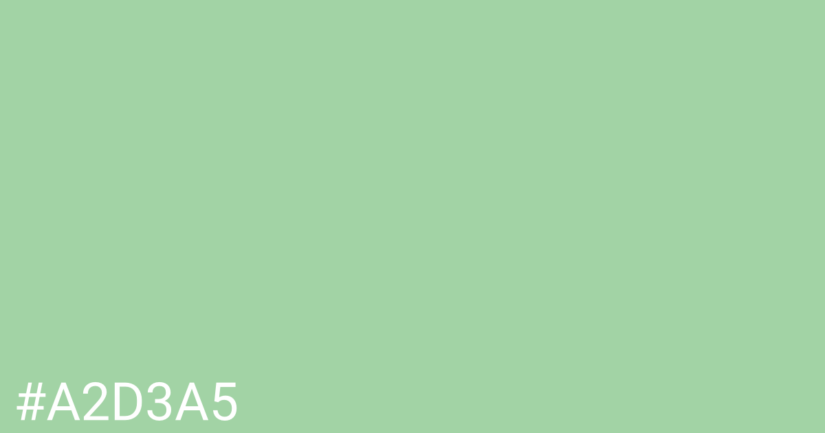 Hex color #a2d3a5 graphic