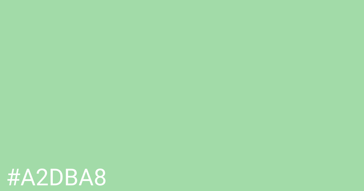 Hex color #a2dba8 graphic