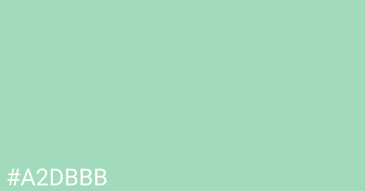 Hex color #a2dbbb graphic