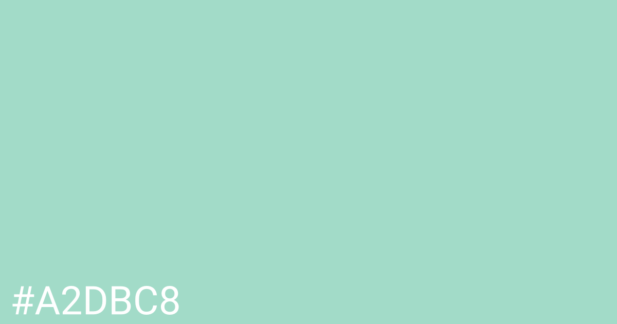 Hex color #a2dbc8 graphic