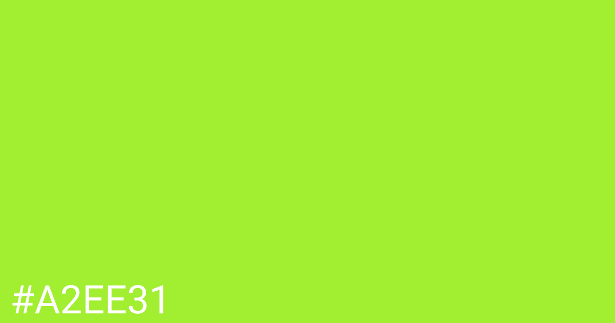 Hex color #a2ee31 graphic