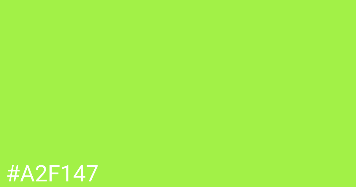 Hex color #a2f147 graphic