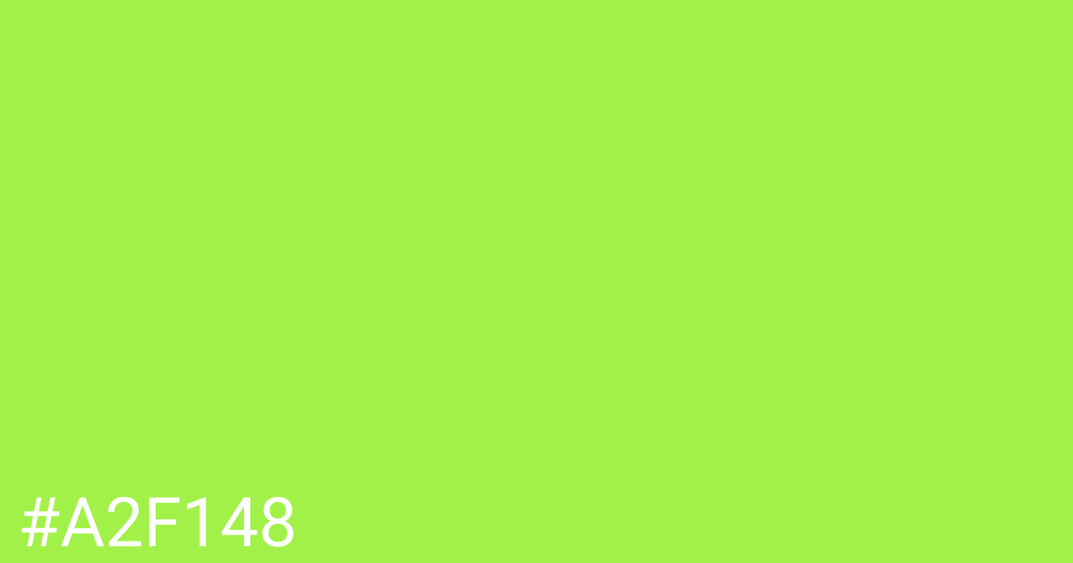 Hex color #a2f148 graphic