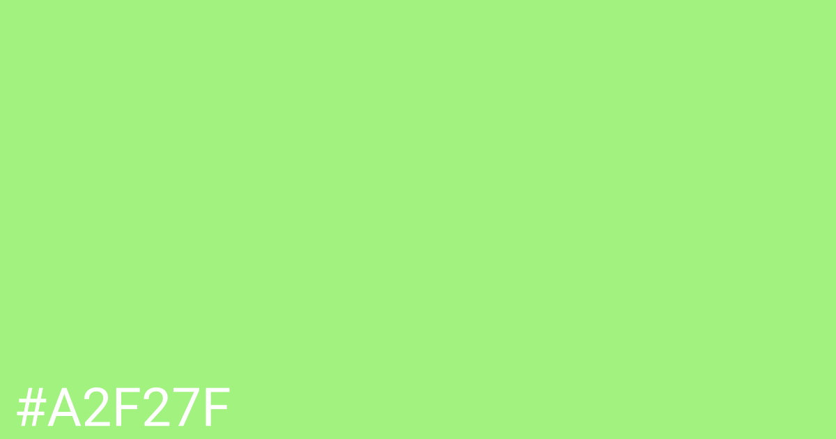 Hex color #a2f27f graphic