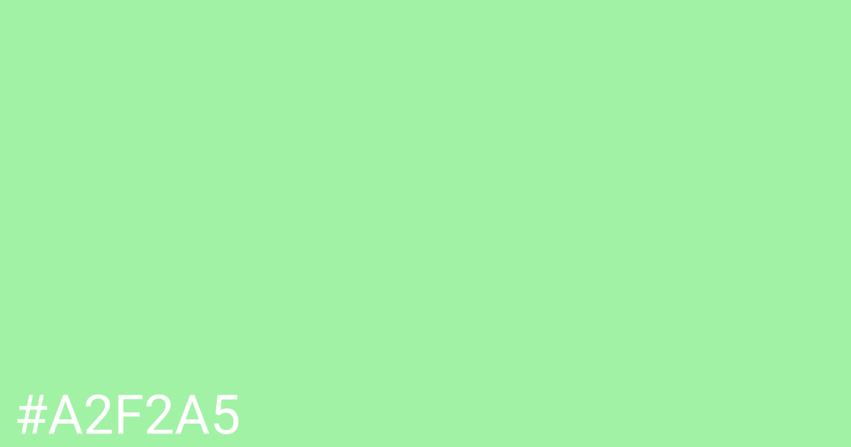 Hex color #a2f2a5 graphic