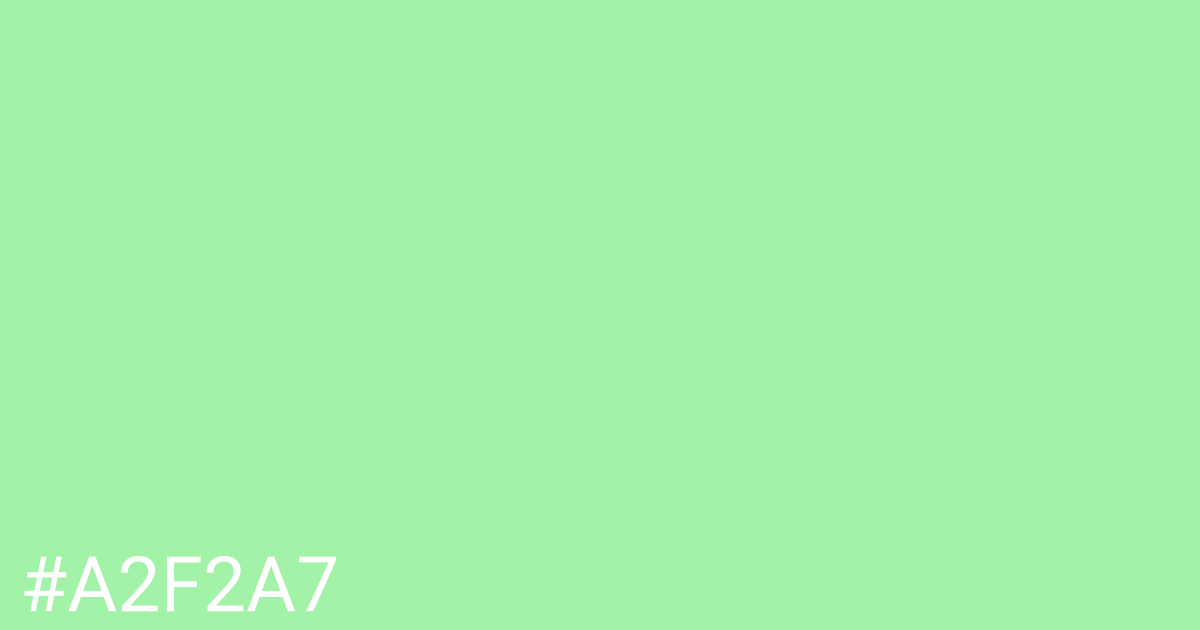 Hex color #a2f2a7 graphic