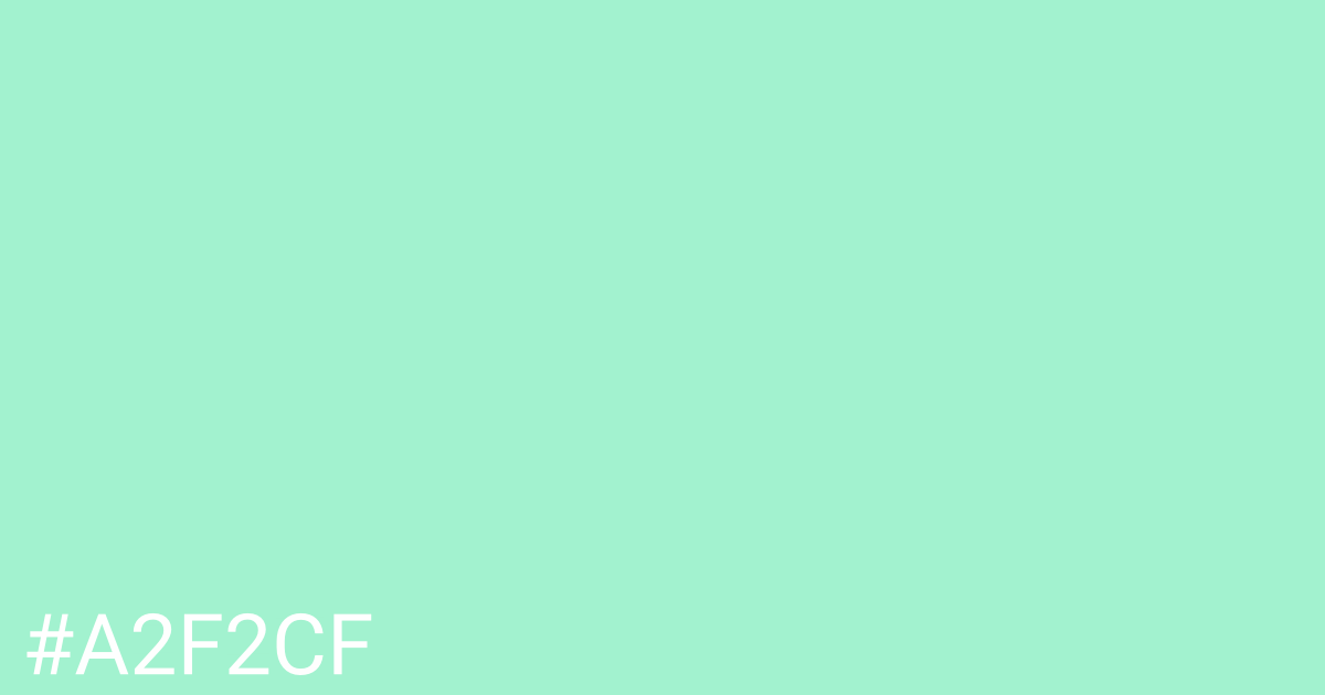 Hex color #a2f2cf graphic