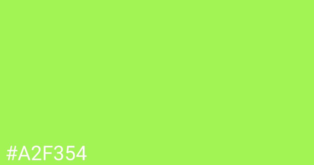 Hex color #a2f354 graphic