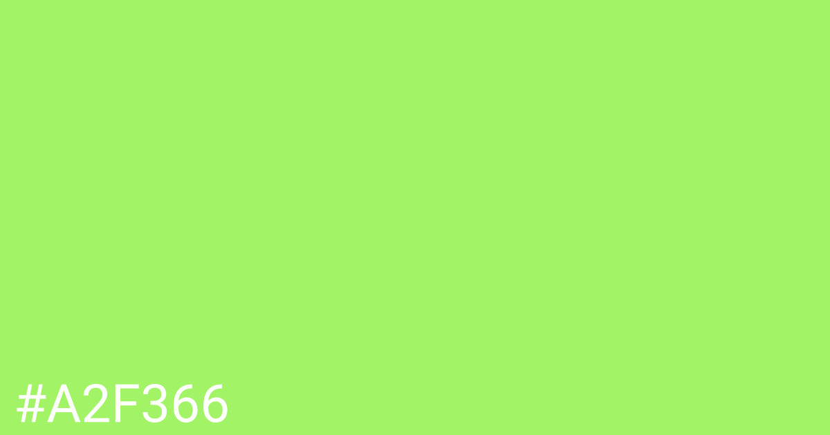 Hex color #a2f366 graphic