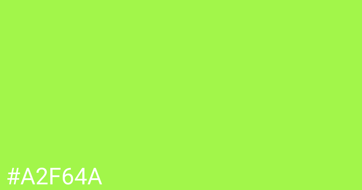 Hex color #a2f64a graphic