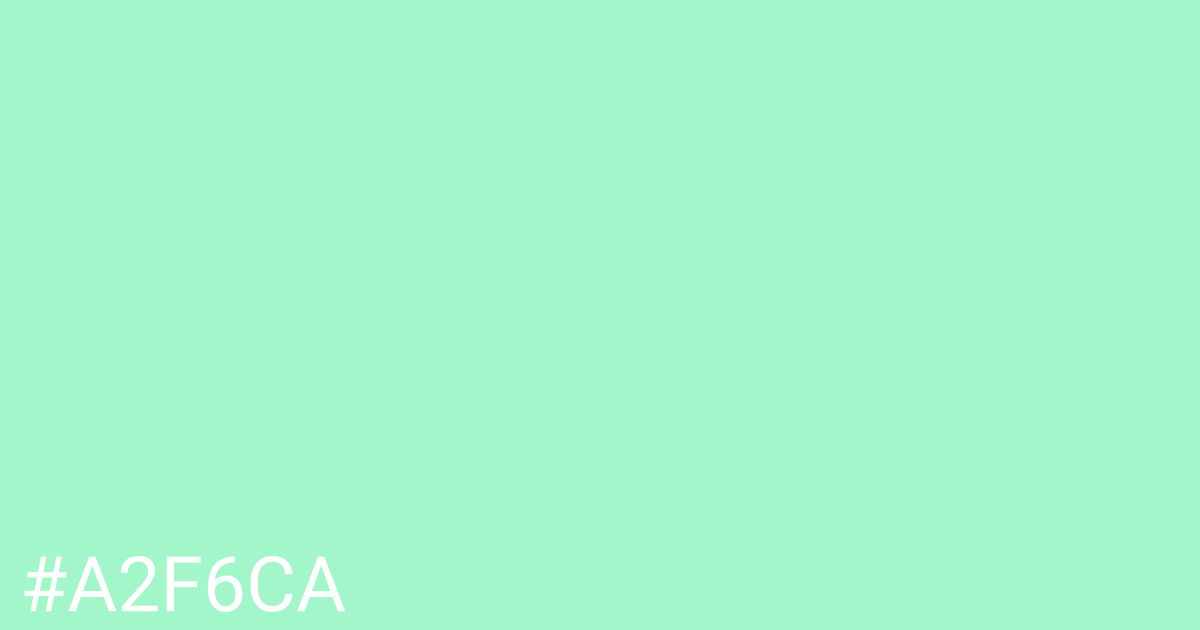 Hex color #a2f6ca graphic