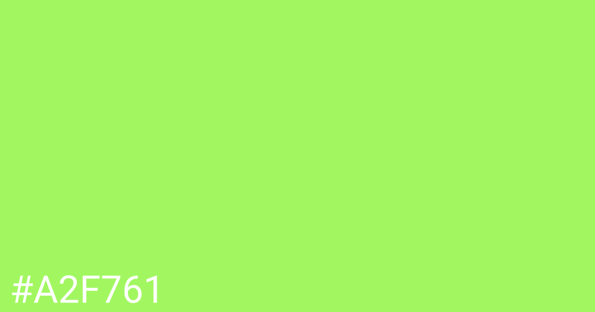 Hex color #a2f761 graphic