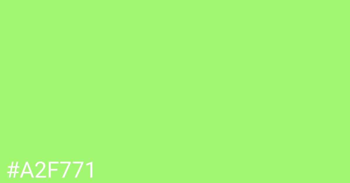 Hex color #a2f771 graphic