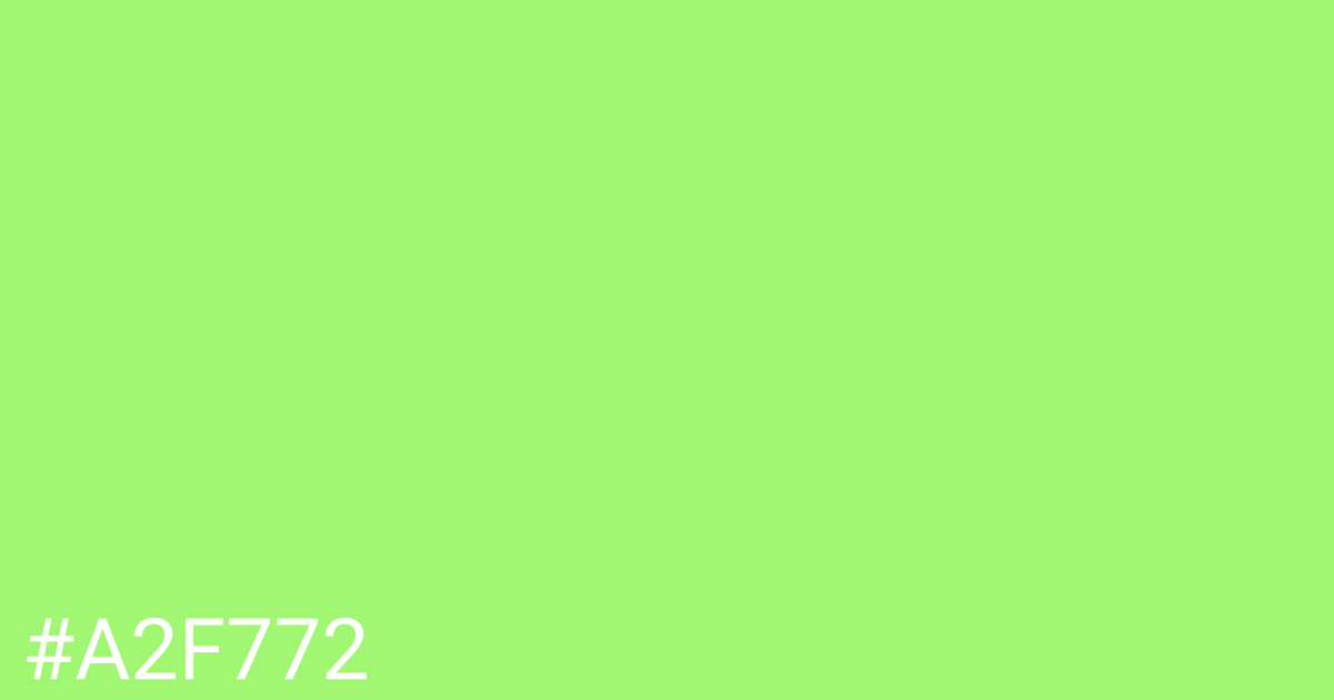 Hex color #a2f772 graphic