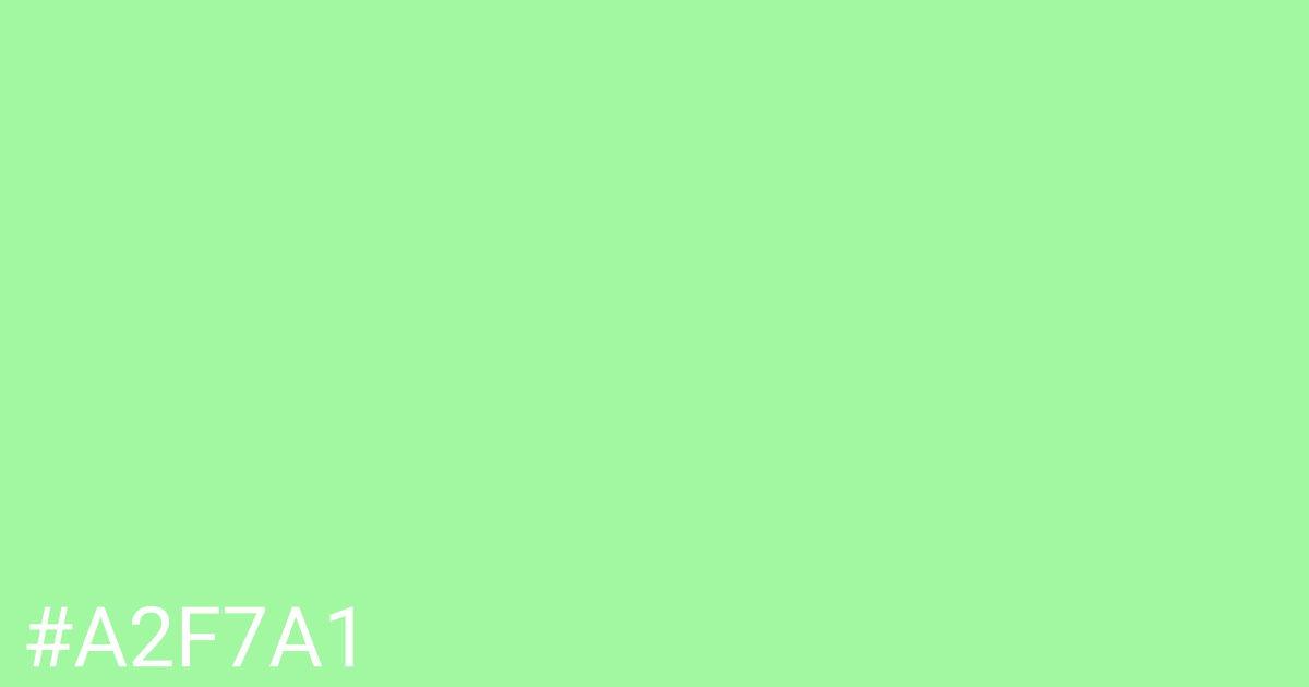 Hex color #a2f7a1 graphic