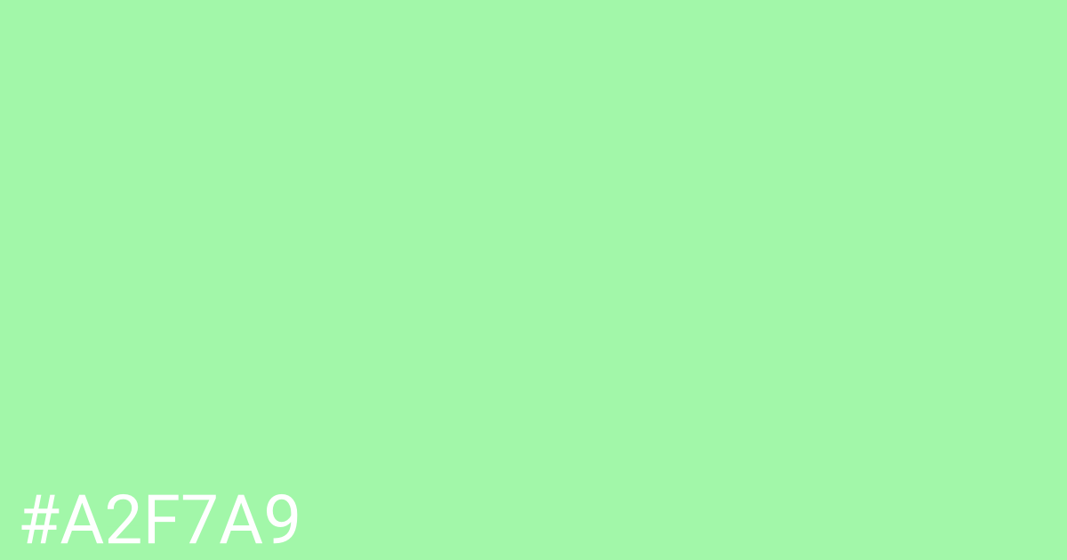 Hex color #a2f7a9 graphic