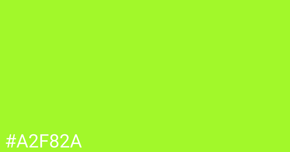 Hex color #a2f82a graphic