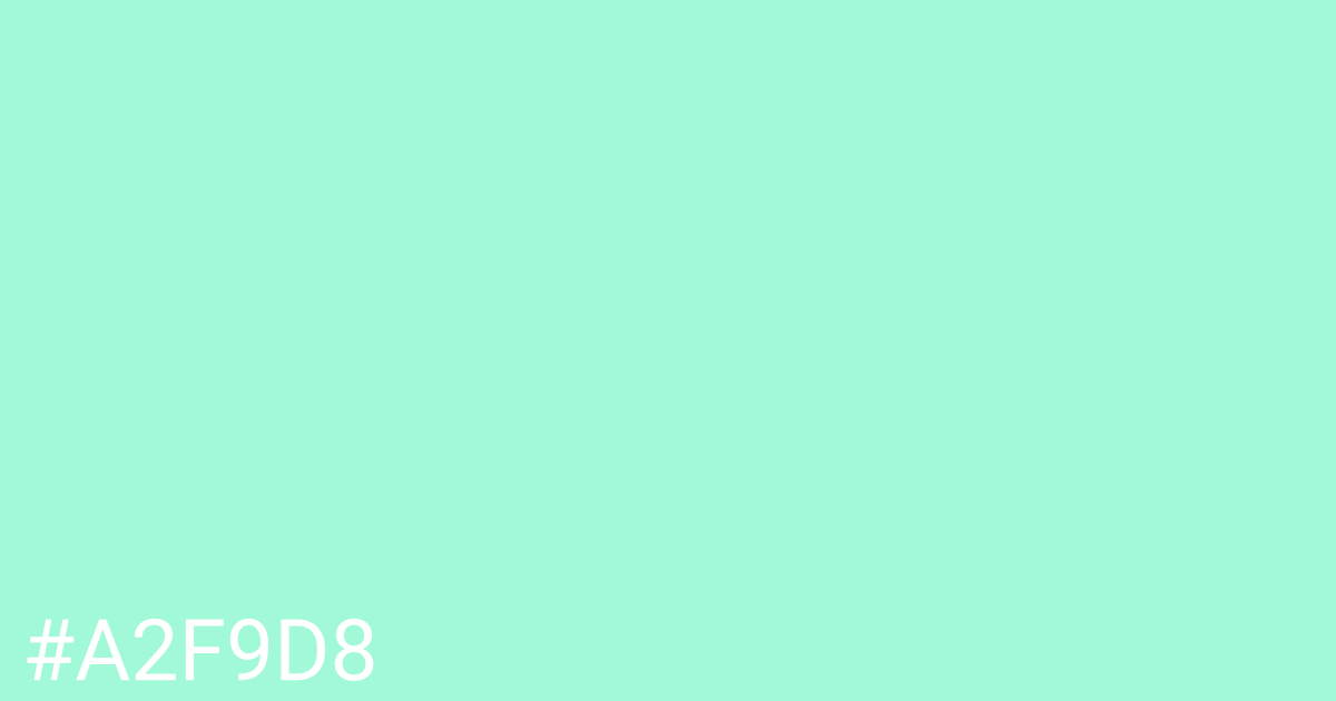 Hex color #a2f9d8 graphic