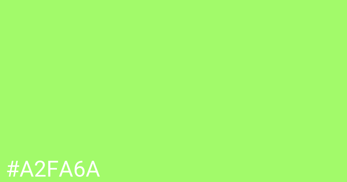Hex color #a2fa6a graphic
