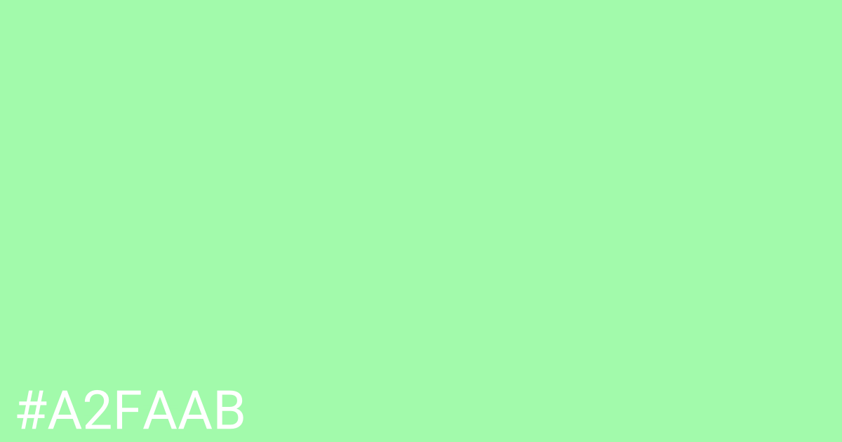 Hex color #a2faab graphic