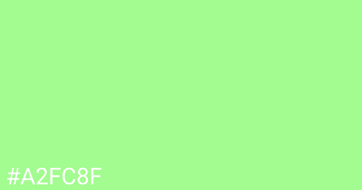 Hex color #a2fc8f graphic