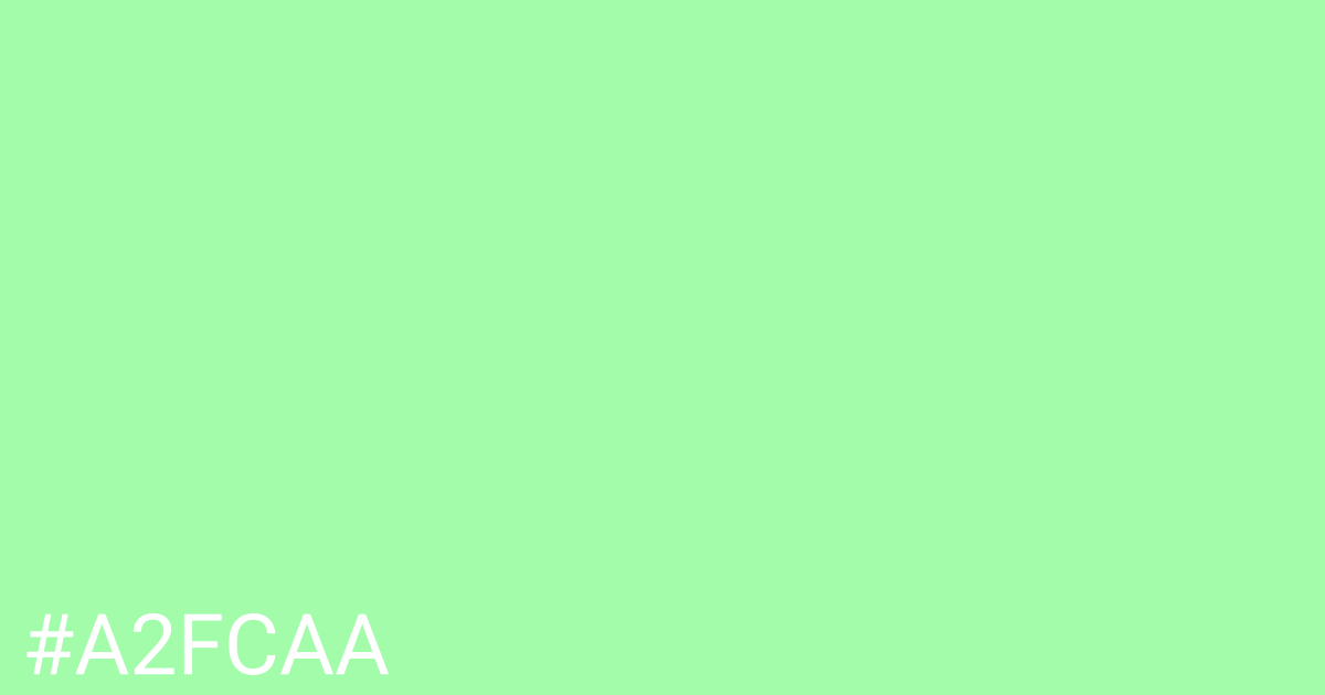 Hex color #a2fcaa graphic