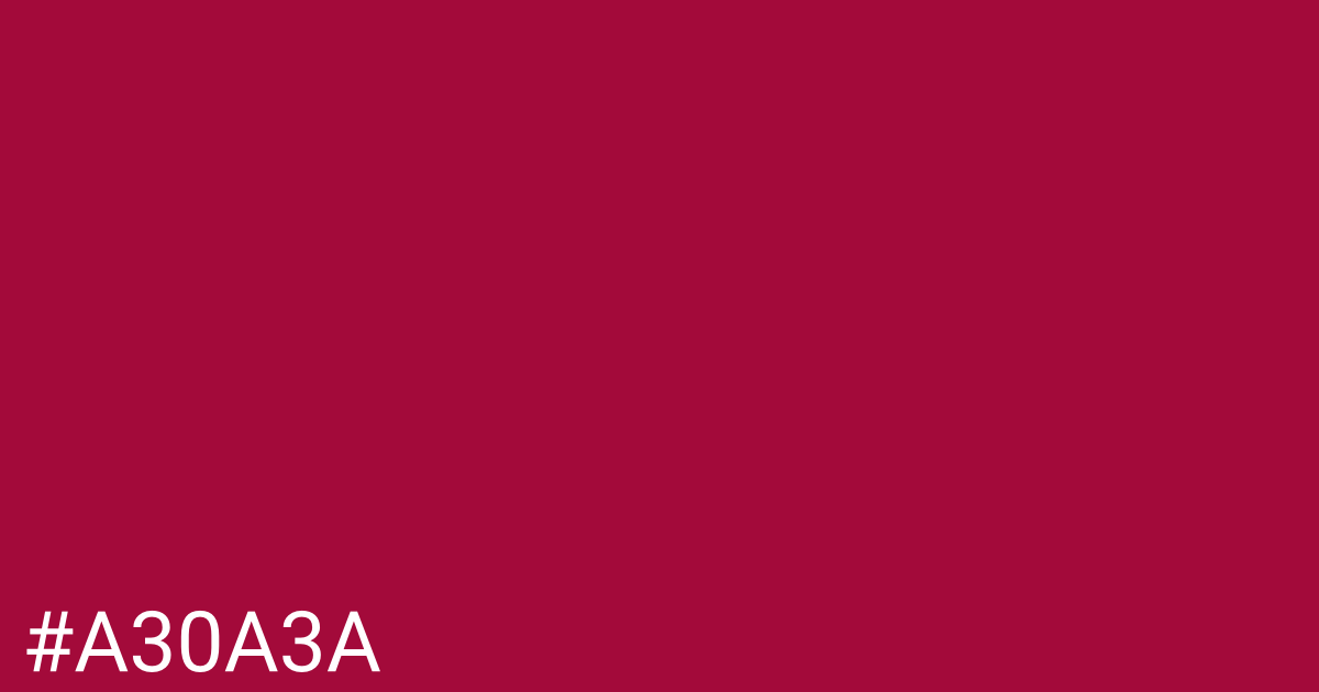 Hex color #a30a3a graphic