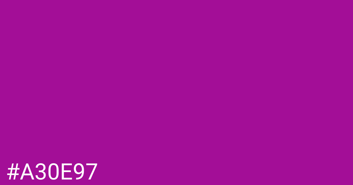Hex color #a30e97 graphic