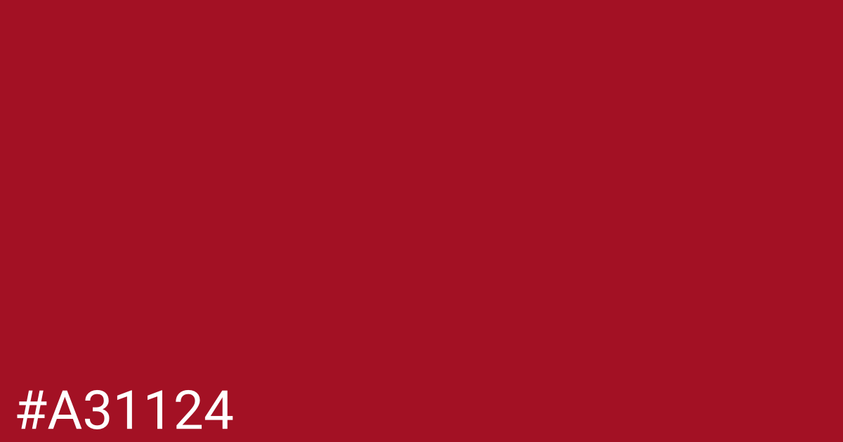 Hex color #a31124 graphic