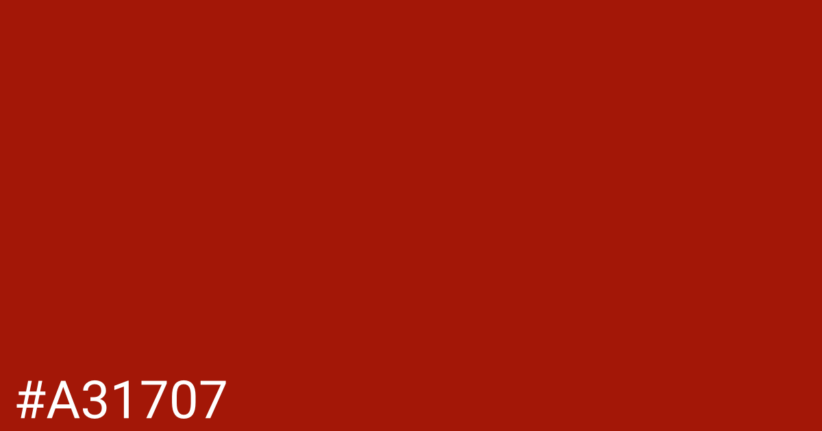 Hex color #a31707 graphic