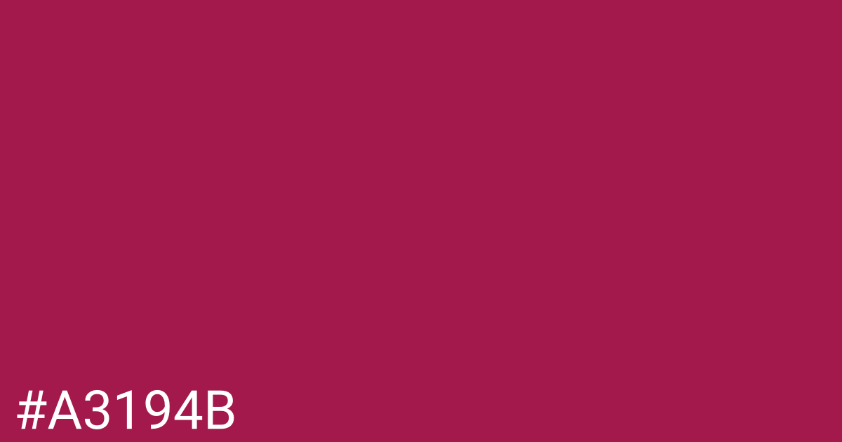 Hex color #a3194b graphic