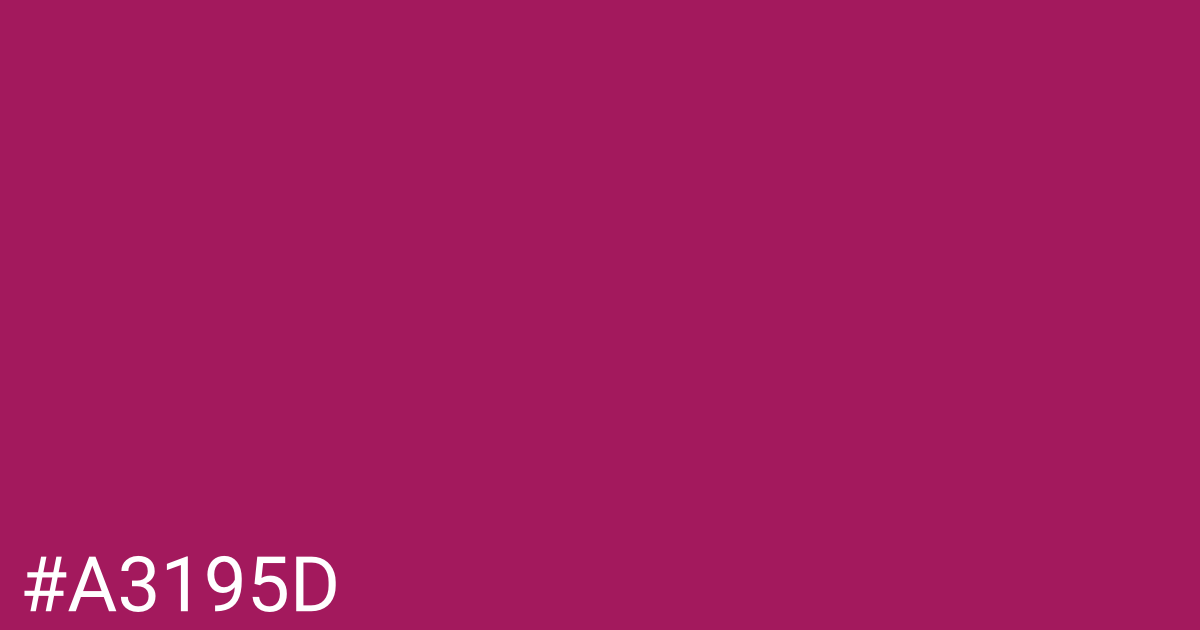 Hex color #a3195d graphic